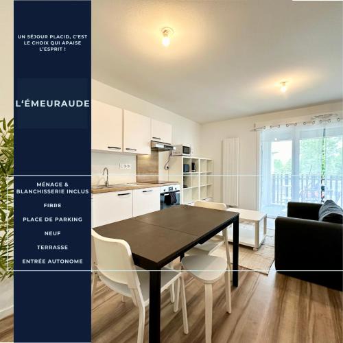 Mont-de-Marsan Apartment | L'Émeraude - Proche Hôpital - Parking - Clim - Fibre - Terrasse