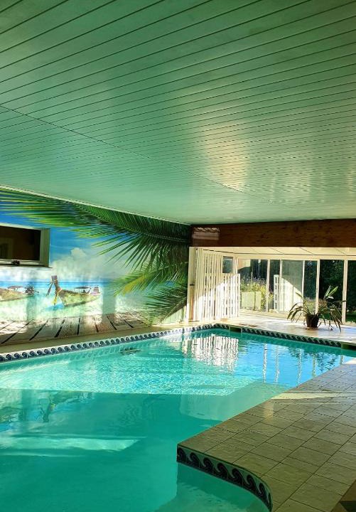 Puynormand Villa | Villa Berman Piscine Intérieure Jardin Cuisine d'été