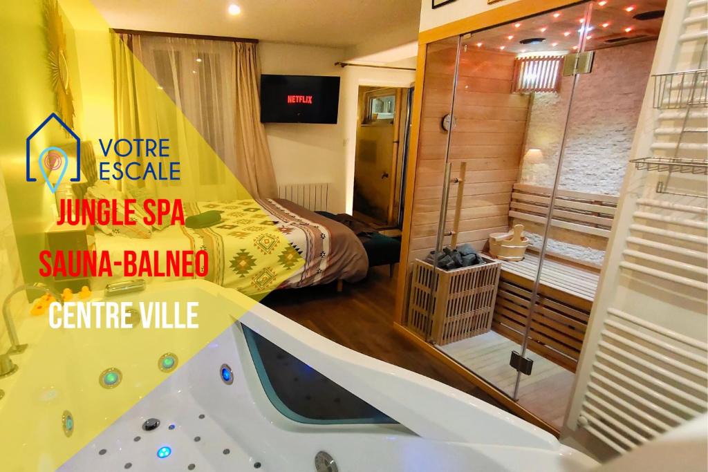North district Apartment | Votre Escale Jungle Sauna & Spa