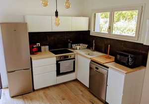 35 m2 with garden 600 m from the beach