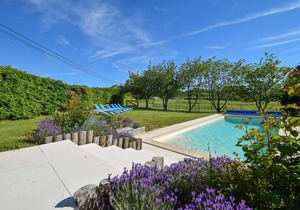 Detached house with stunning views and a private heated swimming pool.