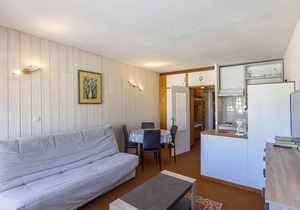 Studio for 4, ski-in ski-out, balcony, equipped kitchenette, Gourette