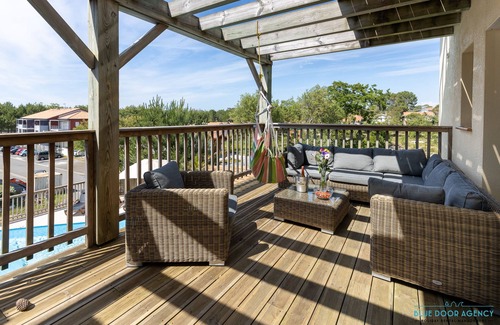 Moliets-et-Maa Villa | 4* Gallery Villa in Moliets, 15 p, heated pool, ensuite rooms/close 2 beach