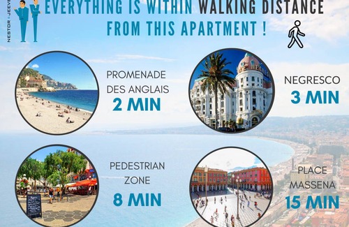 Nice City Centre Apartment | 45 m² Apartment ∙ 1 bedroom ∙ 2 guests