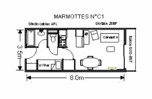 Eaux-Bonnes Apartment | 26 m² Studio flat ∙ 1 bedroom ∙ 4 guests