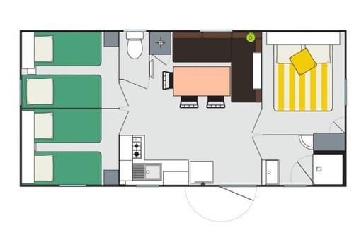 Saint-Georges-d'Oleron House | 28 m² Mobile home ∙ 3 bedrooms ∙ 6 guests