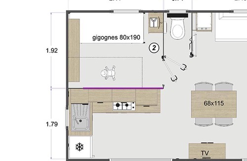 Le Grand-Village-Plage House | 29 m² Mobile home ∙ 2 bedrooms ∙ 4 guests