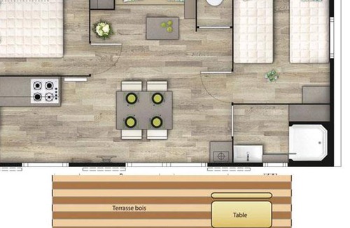 Tarascon House | 30 m² Mobile home ∙ 2 bedrooms ∙ 4 guests