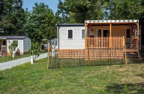 Verruyes House | Flower Camping Côté Lac * - Premium mobile home 2 bedrooms 32m² Covered terrace 12m² + LV + TV 4 people