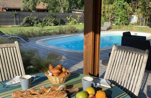 Messanges Villa | Les cabanes de l'océan, with swimming pool and direct access to the wild beach