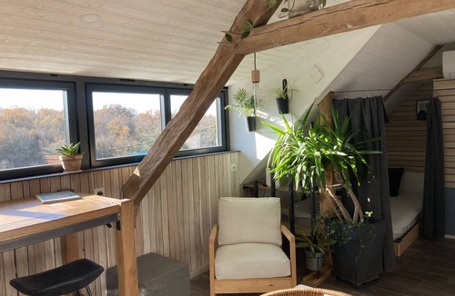 Saint-Cernin-de-Larche Apartment | Loft south for 2 to 7 people, kitchenette. Access to the hostel's common areas.