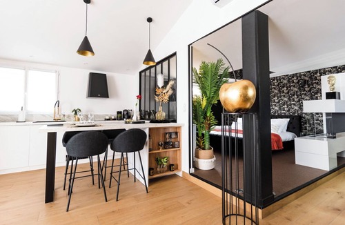 Belin-Beliet House | Love Room La Charmeuse: Jacuzzi, ceiling mirror - Bassin d'Arcachon