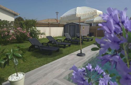 Parentis-en-Born Villa | Maison cosy avec piscine 8 pers