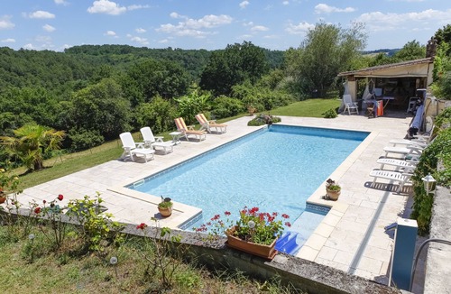 Thenon House | MASKALI, Gite le Périgourdin, heated swimming pool, open view