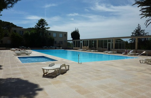 Le Lavandou Apartment | Studio with sea view balcony for 4 pers. quiet with swimming pool, parking and cellar