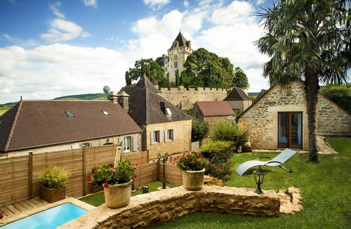 Montfort House | Typical stone house. Heated swimming pool, garden , stunning view