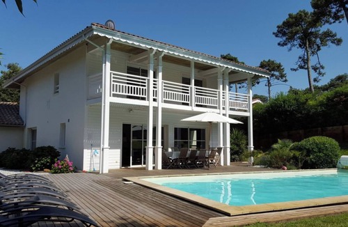 Moliets-et-Maa House | Villa Atlantique Coloniale: For 10P, heated 10m pool, 450m to the beach