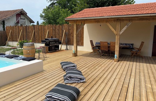 Lit-et-Mixe House | Villa-jardin-piscine-