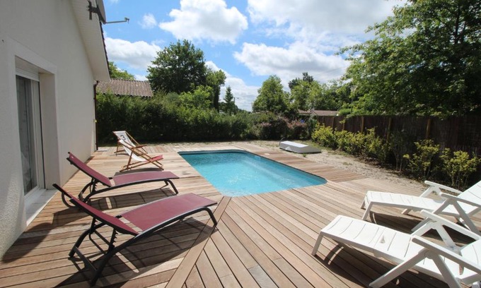 Andernos-les-Bains House | Agréable maison avec piscine 6 couchages au calme