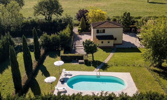 Santarello Villa | Beautiful private villa with A/C, private pool, WIFI, patio, panoramic view, close to Montepulciano