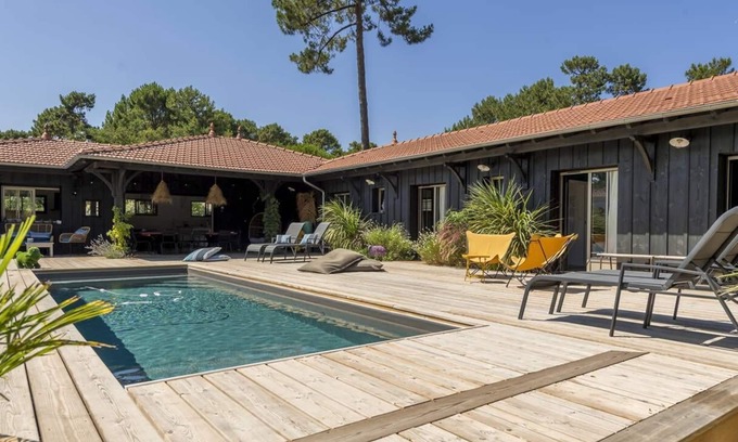 Cap-Ferret House | Magnifique maison climatisée dans les vallons avec piscine