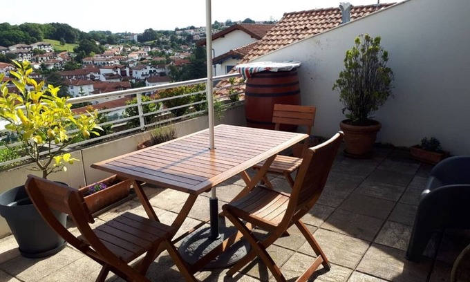 Hendaye Apartment | Modern Apartment in Hendaye Center with Ocean View and Terrace