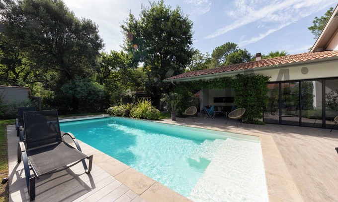 Soorts-Hossegor Villa | Villa 170m² Standing 6 ch 14 pers, heated pool, 200m beach, 300m center