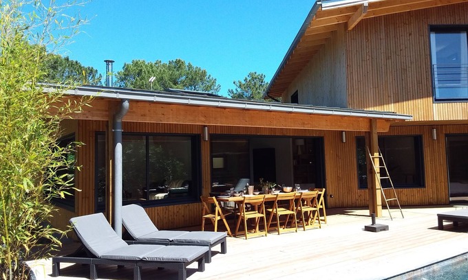 Messanges Villa | Villa d architecte neuve en bois proche plage