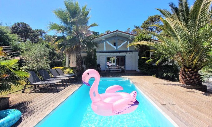 Vieux-Boucau-les-Bains House | *VILLA PALMA* 5 suites parentales, plage à 600 m, Vieux-Boucau