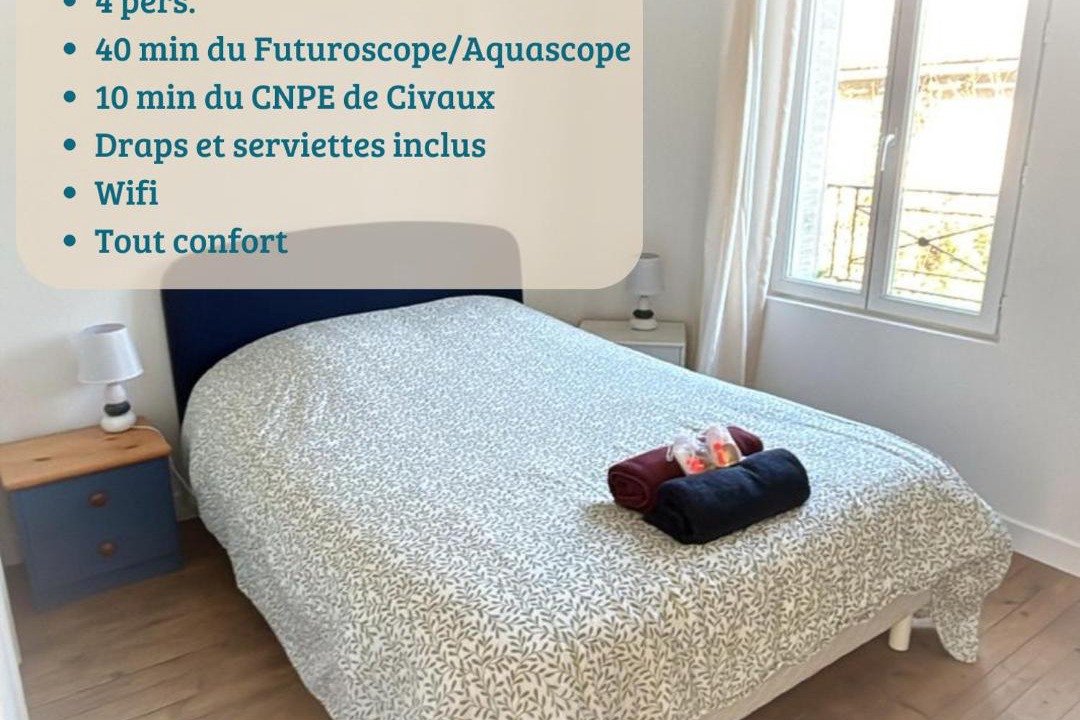 Lussac-les-Chateaux Apartment | L'ESCAPADE T3 avec terrasse privative